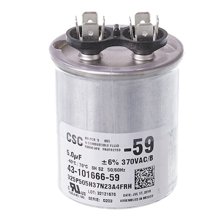 Rheem 43-101666-59 Capacitor - 5/370 43-101666-